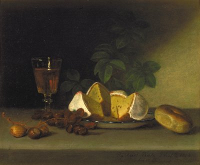Still Life with Wine, Cake, and Nuts by Raphaelle Peale